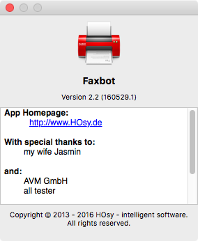Faxbot 2.2 : Main window