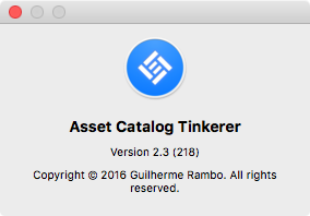 Asset Catalog Tinkerer 2.3 : Main window