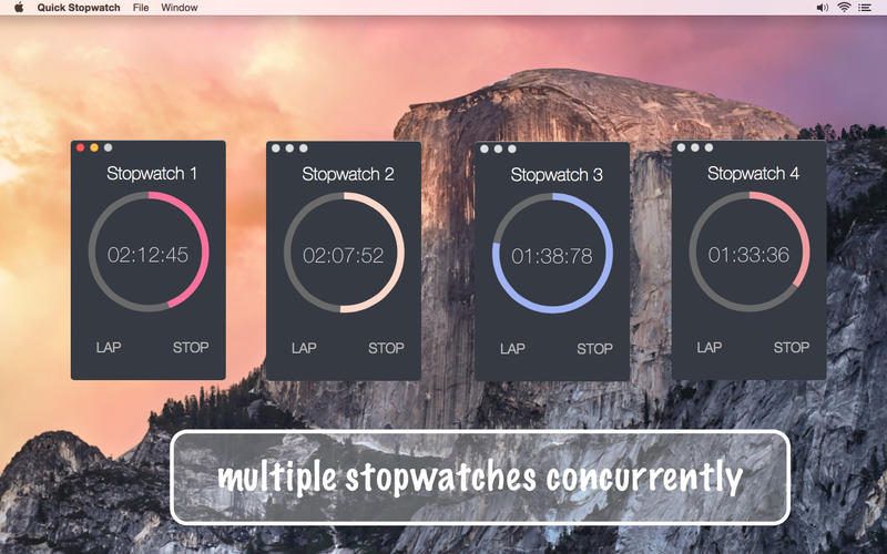 Quick Stopwatch 1.0 : Main window