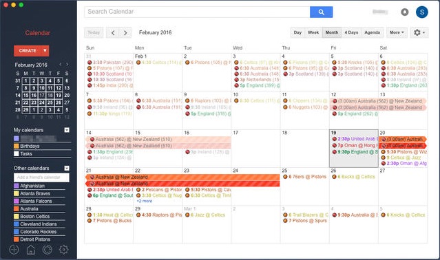 QuickCal for Google Calendar 1.0 : Main window