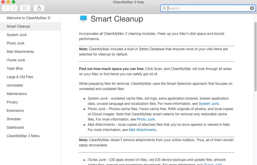 CleanMyMac 3.5 : Help Guide