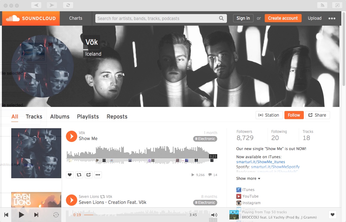 Streaming for SoundCloud 2.4 : Checking Artist Page