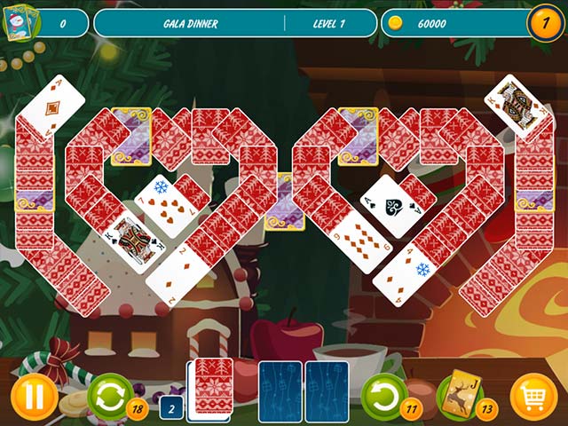 Solitaire Christmas Match 2 Cards Day 1.0 : Main window