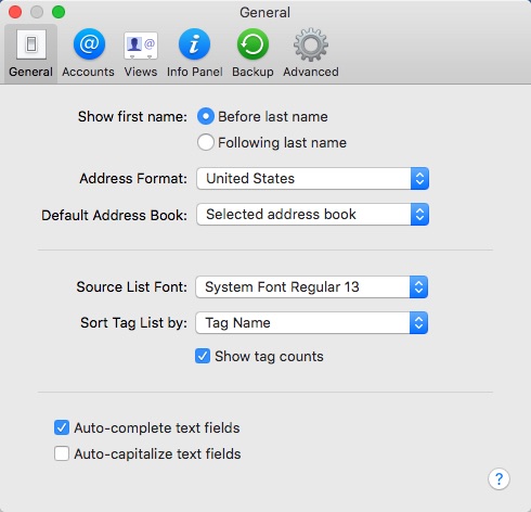 BusyContacts 1.1 : Preferences Window