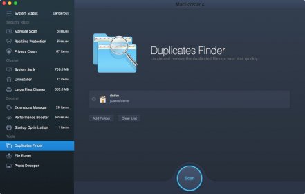 Duplicates Finder Window