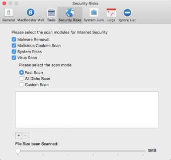 Security Risks Settings