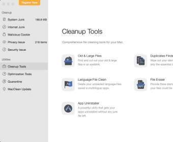 Cleanup Tools Window