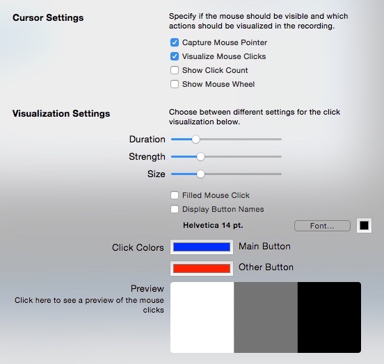 Screenium 3.1 : Configuring Mouse Settings