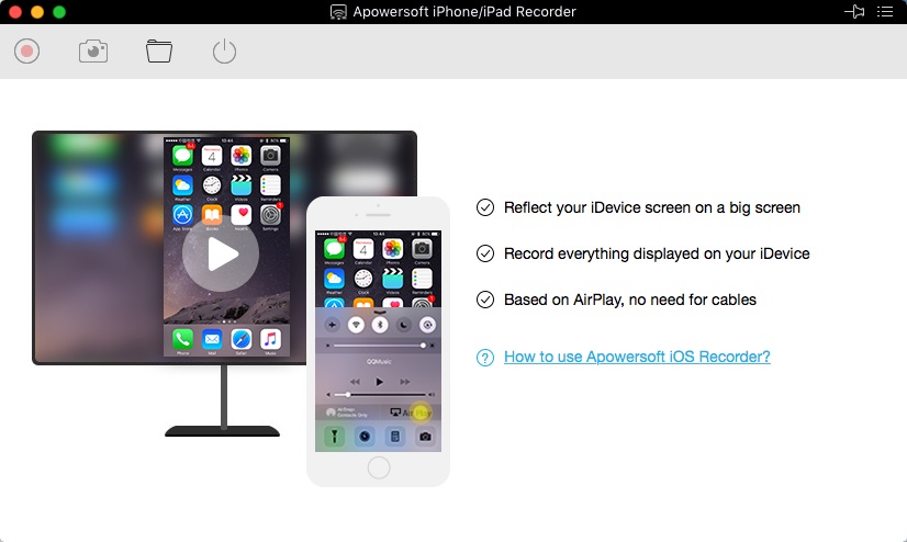 Apowersoft iPhone/iPad Recorder 1.0 : Main window