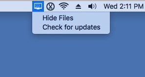 Hide Desktop Files 1.0 : Main window
