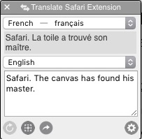 Translate Safari Extension 2.0 : Main window