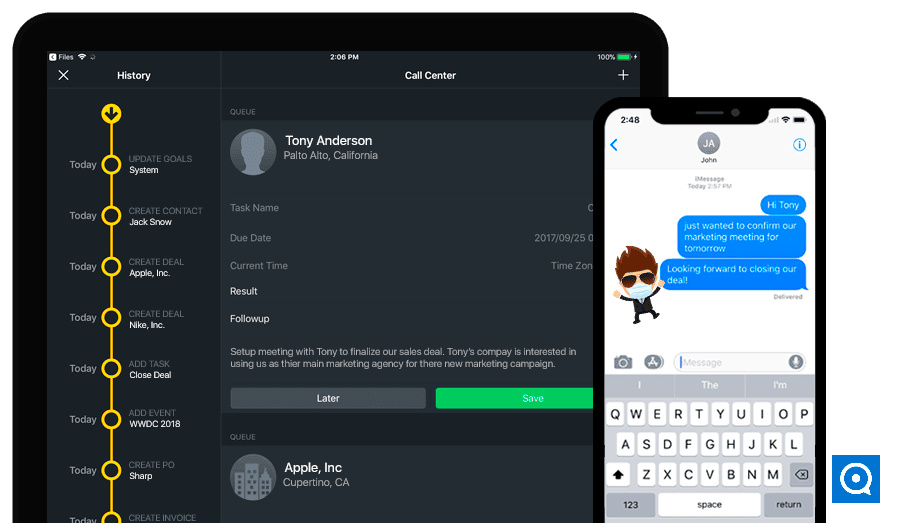 Elements CRM 6.0 : Gro CRM for Apple iOS 13 and iPhone X