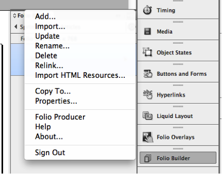 Adobe Folio Producer Tools 1.5 : Main window