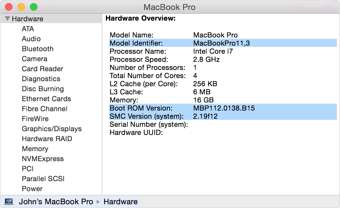 MacBook Air SMC Update 2.0 : Main window