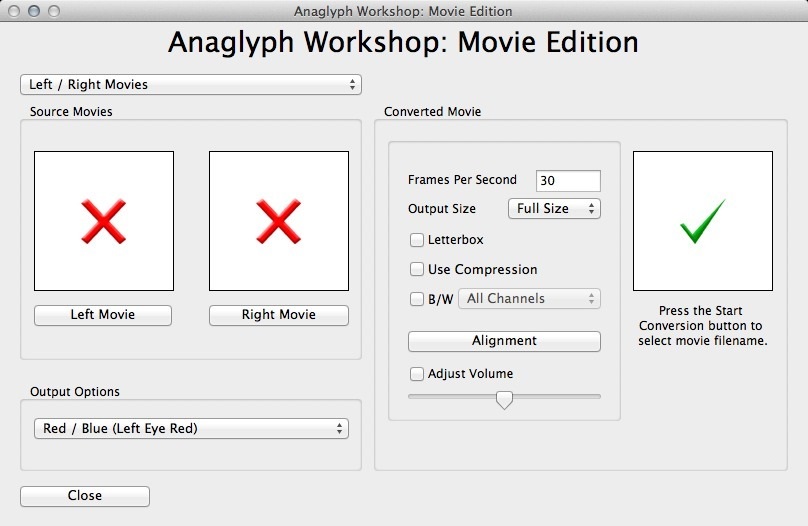 Anaglyph Workshop: Movie Edition 1.7 : Main image