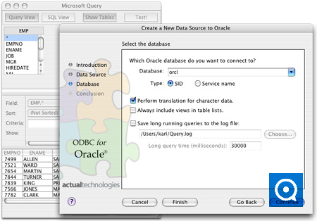Actual ODBC Driver for Oracle 3.2 : Oracle Setup