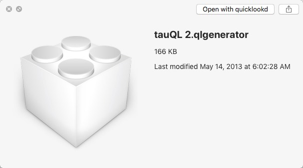 tauQL 1.0 : Main Window