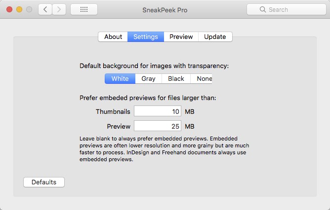 SneakPeek Pro 1.6 : Main Window