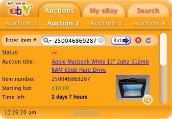 eBay Watcher 4.1 : Main window