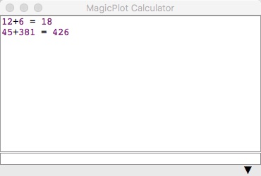 MagicPlot Calculator 1.1 : Main window