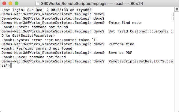 360Works Remote Scripter 2.0 : Main Window