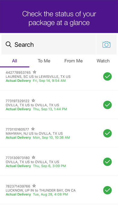 FedEx Mobile for iPhone 4.8 : Main Window