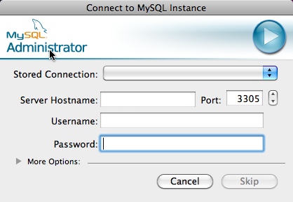 MySQL GUI 5.0 : Main window