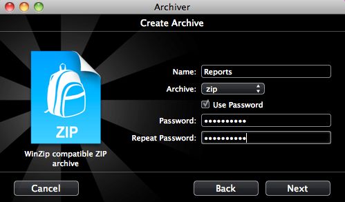 Archiver - Compress files and folders & extract archives 1.1 : Create archive