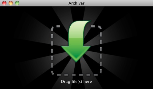 Archiver - Compress files and folders & extract archives 1.1 : Main window