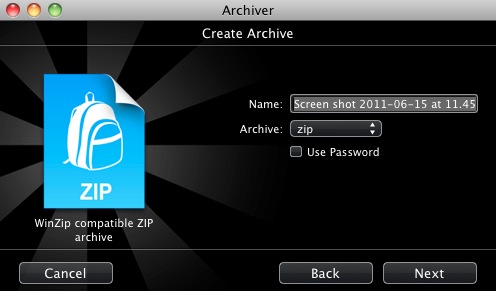 Archiver - Compress files and folders & extract archives 1.1 : Create archive