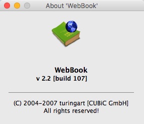 WebBook 2.2 : About Window