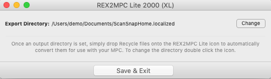 REX2MPC Lite 2000 1.0 : Main Window
