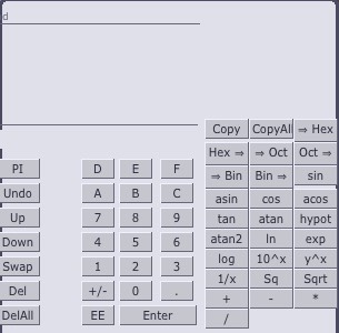 rpnCalc 1.6 : Main Window