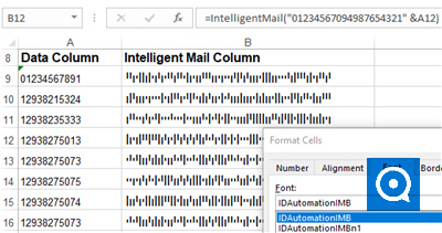 USPS and Intelligent Mail Barcode Fonts 12.1 : Main window