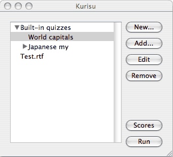 Kurisu 1.0 : Main window