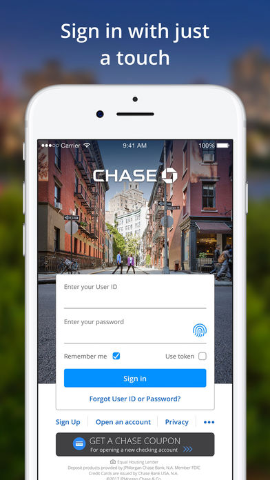 Chase Mobile 3.7 : Main Window