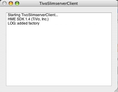 TivoSlimserverClient 0.2 beta : Main window