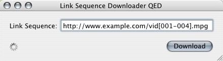 Link Sequence Downloader QED 0.2 : Main window