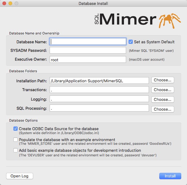 Mimer SQL 10.1 : Main Window
