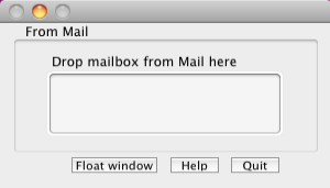 Mr Mail2Entourage 0.9 : Main Window