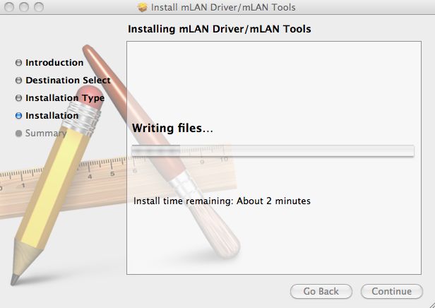 mLAN Tools 1.2 : Main window