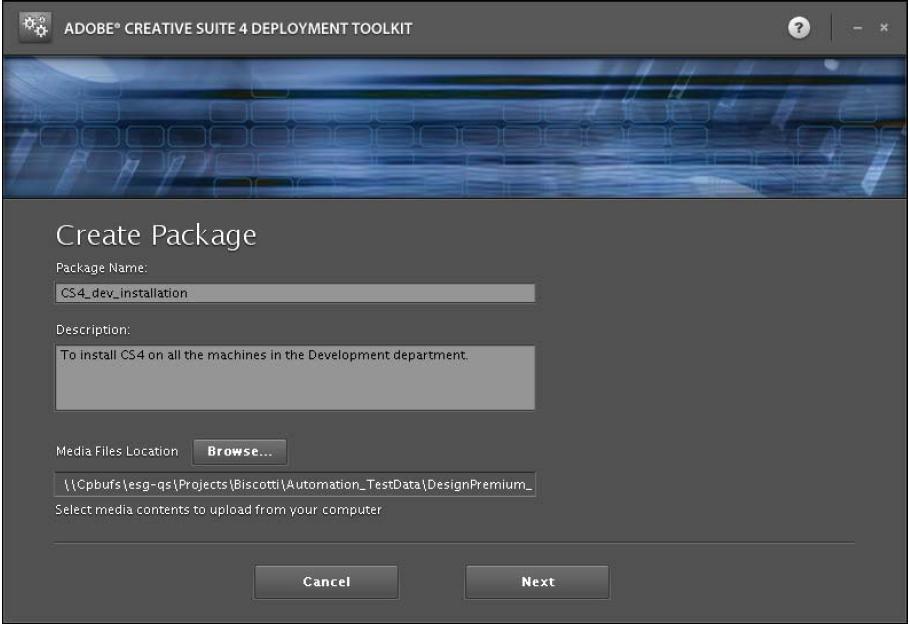 Adobe CS4 Deployment Toolkit 1.0 : Main interface