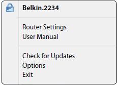 Belkin Router Monitor : Main window