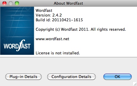 Wordfast 2.4 : Main window
