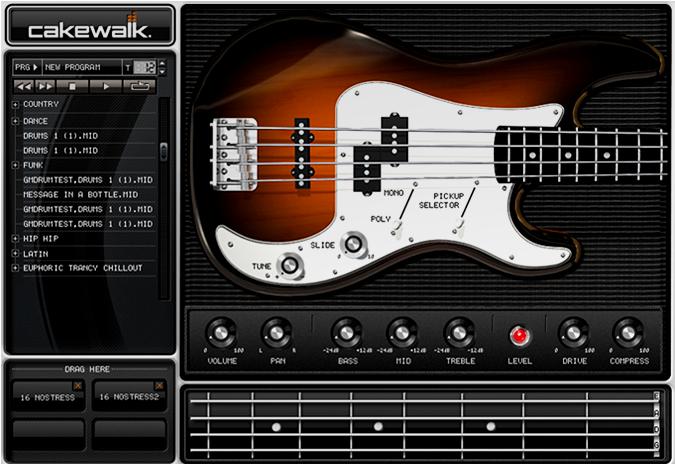 SI-Bass Guitar : Main interface