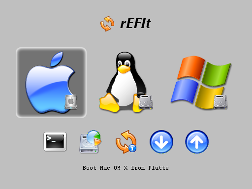rEFIt 0.1 : Main Window