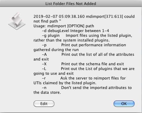 List Folder Files Not Added 1.2 : Main Window