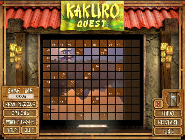 Kakuro Quest 1.0 : Main Window