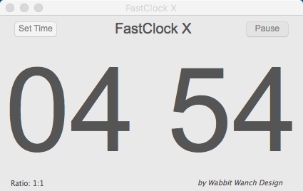 FastClock X 1.0 : Main window