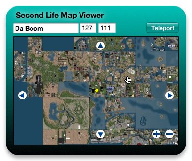 Second Life Map Widget 1.0 : Main Window